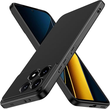 ivoler Negro Mate Funda para Xiaomi Poco X6 Pro 5G con Protección de Cámara, Carcasa Protectora Antigolpes, Ultrafina Suave TPU Silicona Caso Delgada Anti-Choques Case